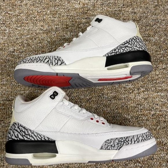 NEW RARE Air Jordan 3 Retro White Cement  136064-102 main image 4